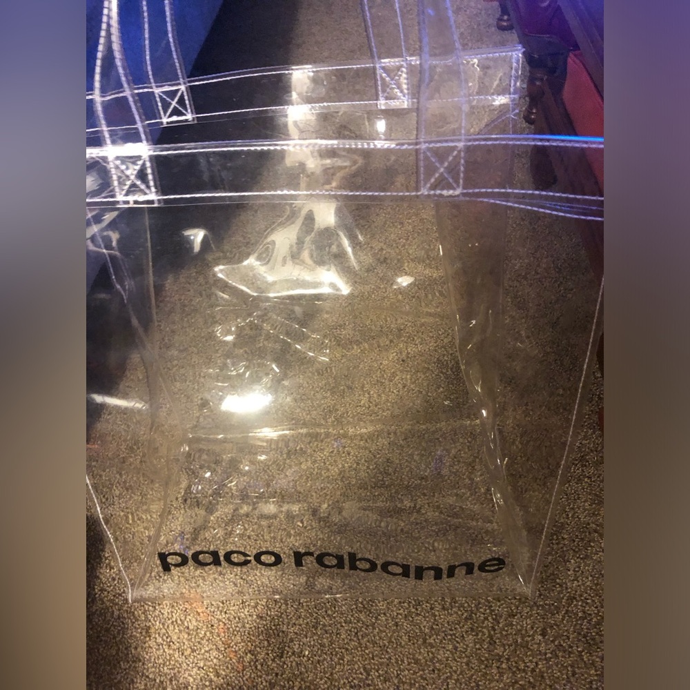 Paco Robanne Clear See Through Tote Shopping Shoulder Bag